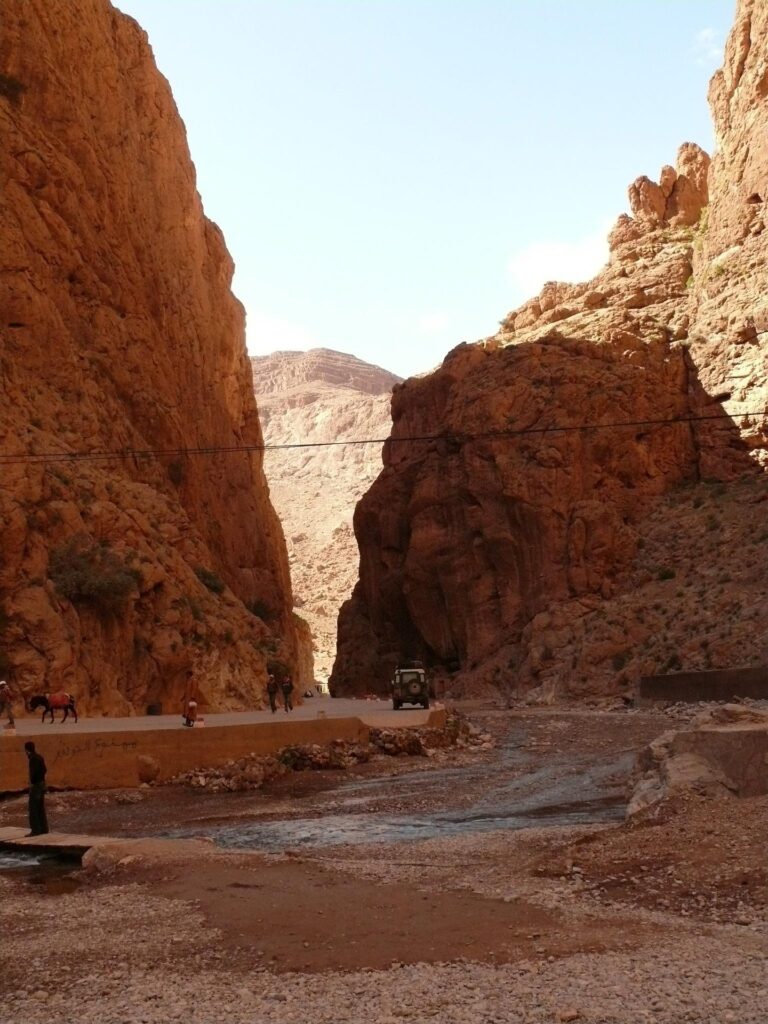 Todra Gorge canyon Morocco 300 meter cliffs